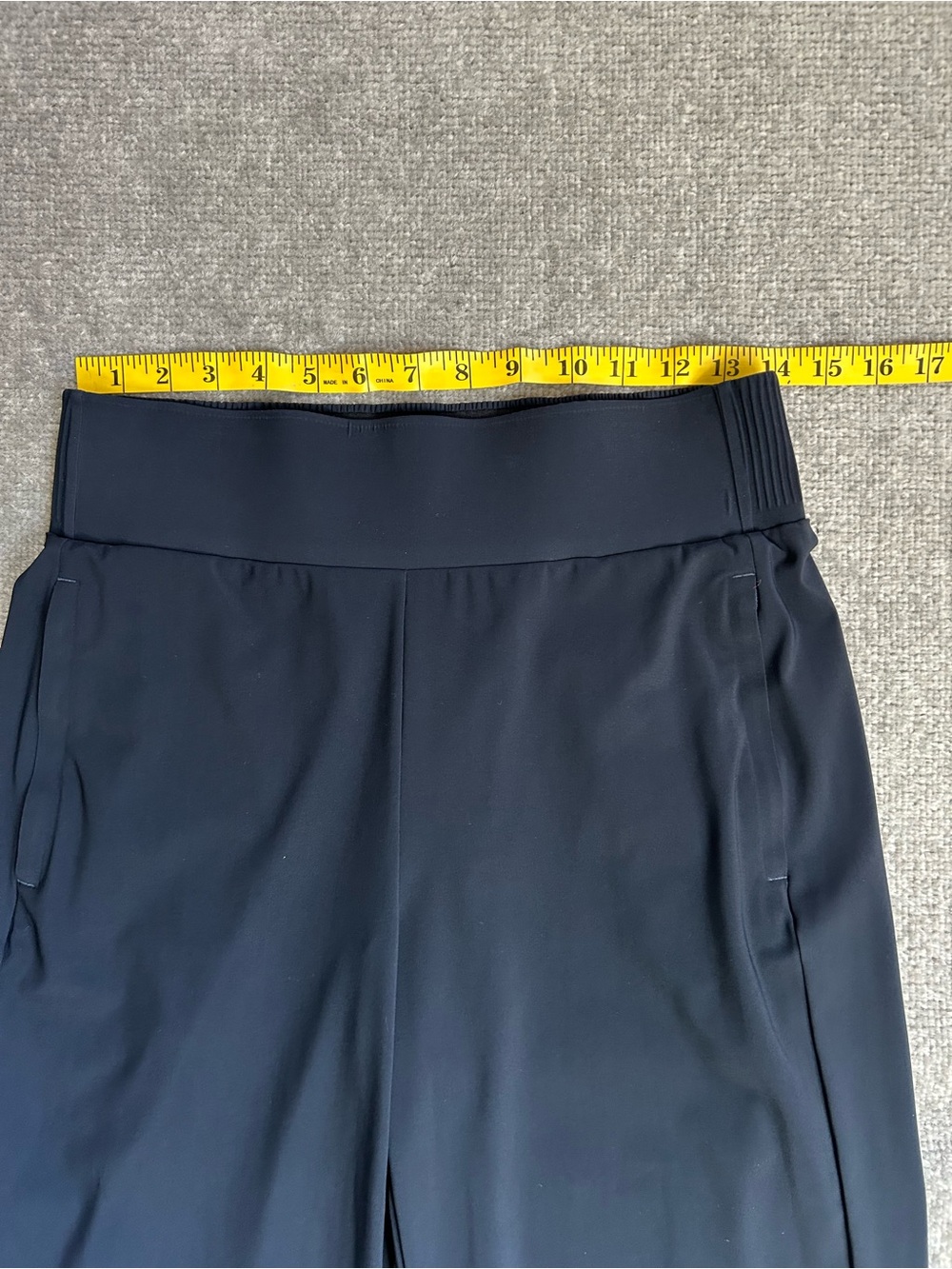 NWOT Athleta Navy Blue Wide Leg Size Medium Cosmic Pants - Picture 13 of 15